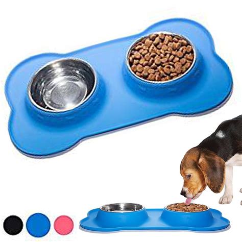 dog bowls   spill silicone traysuaver double stainless steel