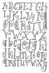 Handlettering Alfabeto Funky Scritto Calligraphy Visit Abecedario Schriftmuster Serif sketch template