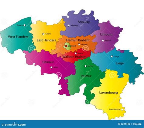 map  belgium stock photo image