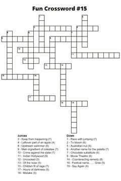 fun crossword