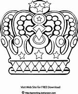 Crown Queen Coloring Colouring Printable Royal Canada Drawing Clipart Birthday Clip Gif Pdf Sheet Link Open Click sketch template