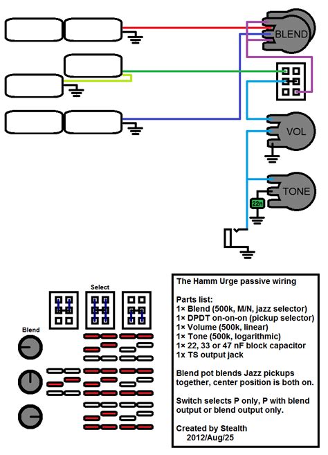 wiring diagram    p  bass talkbasscom