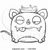 Mascot Lineart Drunk Chupacabra Character Illustration Cartoon Royalty Cory Thoman Graphic Clipart Vector sketch template