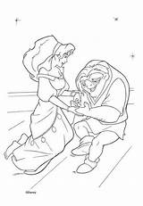 Esmeralda Quasimodo Dame Notre Coloring Pages Hunchback Disney Hellokids Et Bossu Print Color Portal Phoebus sketch template