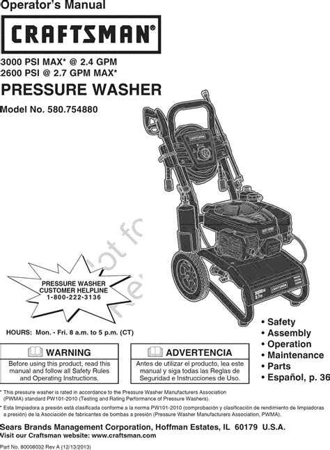 briggs stratton   user manual power washer manuals  guides