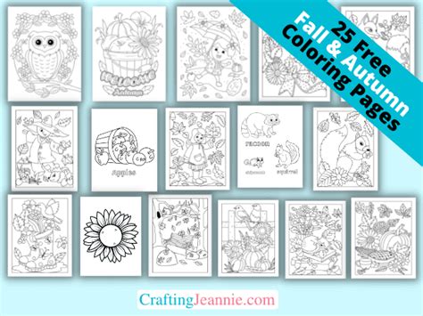 fall autumn coloring pages  printable