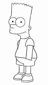 Bart Simpson Drawings Coloring Drawcentral Template Credit Larger sketch template
