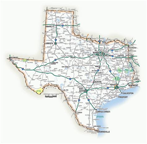texas road map  cities  towns printable maps