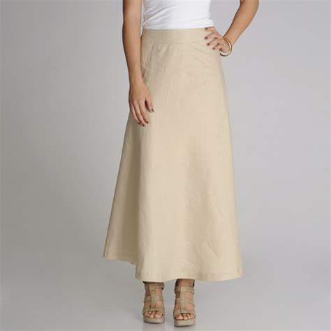 shop grace elements women s beige linen maxi skirt free shipping on