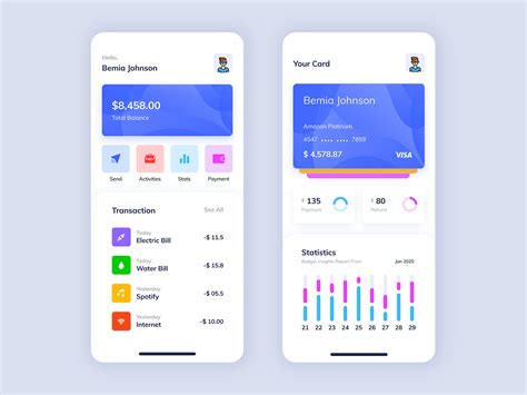 mobile wallet app ui kit uplabs
