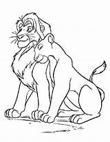 Coloring Mufasa Lion King Pages Popular Cartoon sketch template