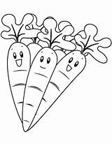 Carrots Coloring Happy Pages Printable Vegetables Drawing Categories Supercoloring sketch template