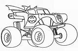 Monster Truck Coloring Pages Printable Wonder Jam Batman Kids Jeep Car Toro Shark Police Fire El sketch template