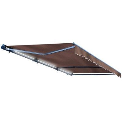 aleko awclxbrn motorized led  cassette retractable awning    feet brown