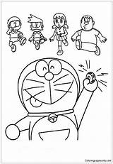 Pages Doraemon Calling Suneo Nobita Shizuka Giant Coloring Color Online sketch template