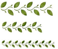 leaf  vine border stencil  printable vine stencils ceramic