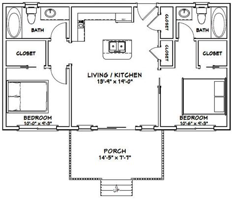 house  bedroom  bath  sq ft  floor plan etsy house plans open floor cabin floor