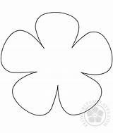 Petal Flower Template Coloring Pages sketch template