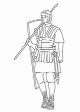 Roman Coloring Soldier Centurion Soldiers Pages Kids Netart Typical sketch template
