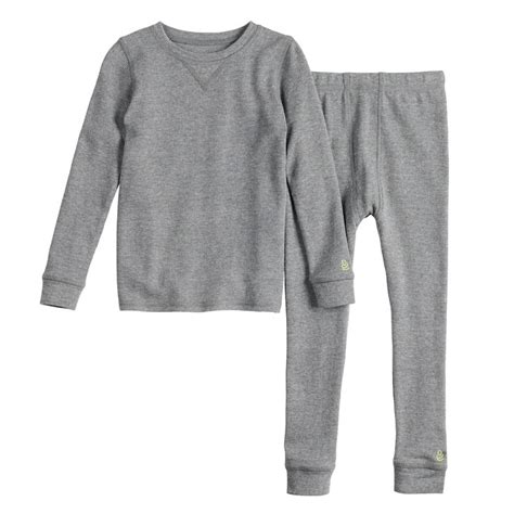 toddler boy cuddl duds  piece thermal set thermal pajama set cuddl