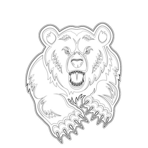 grizzly bear bear grizzly   coloring coloringfreecom