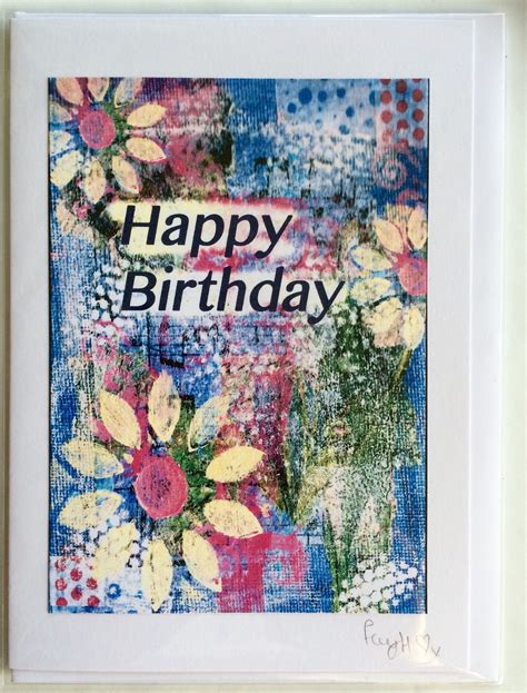 happy birthday  blank  card  original mixed etsy uk