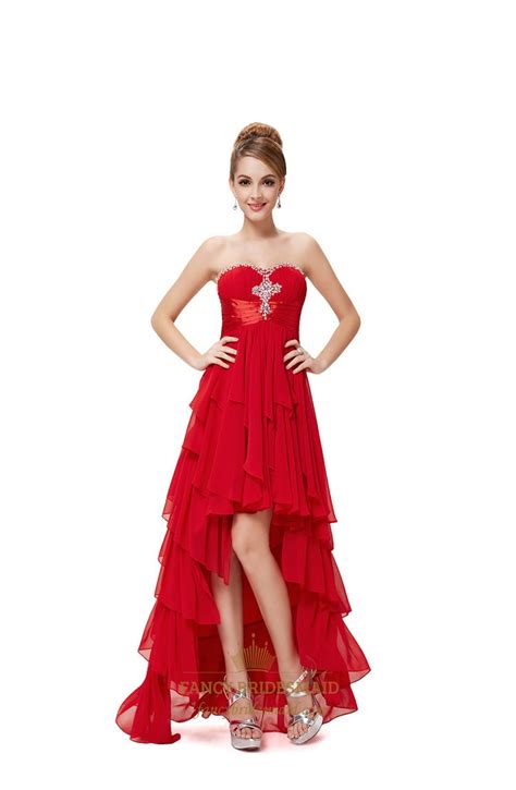 Red High Low Dresses For Teenagers Red Prom Dresses 2016
