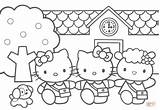 Kitty Hello Friends Coloring Pages Getcolorings sketch template
