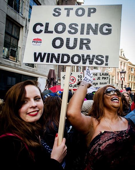 amsterdam prostitutes protest closure of window brothels