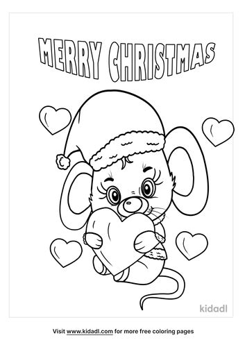 christmas mouse coloring page  christmas coloring page kidadl