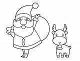 Noel Babbo Renna Papai Rena Renos Navidad Pare Acolore Ren Feste Dibuixos Papá Dibuix Stampare Scaricare sketch template