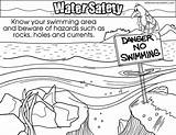 Safety Water Coloring Colouring Pages Resolution Medium Elementary sketch template