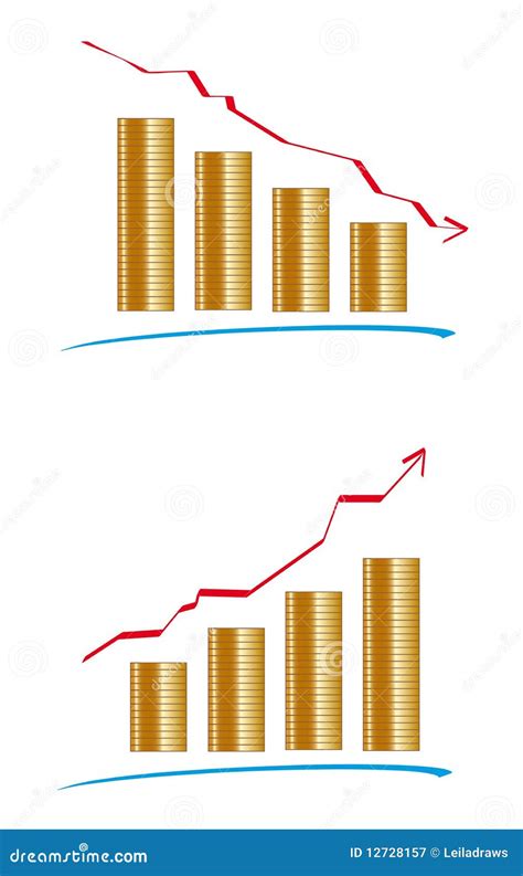 business graph stock vector illustration  growth gold