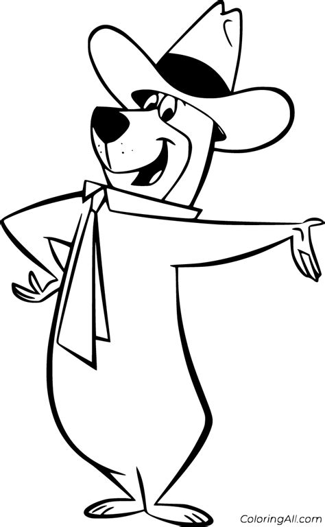 printable yogi bear coloring pages  vector format easy