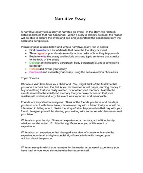 makecreate  narrative essay templates examples