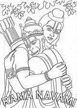 Coloring Pages Ram Navami Lord Shri Sketch Color Template sketch template
