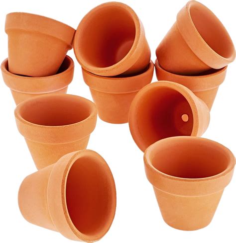 mini terra cotta pots  pack mini flower pots  drainage holes