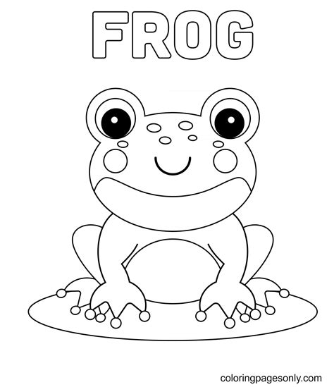 cute baby frog coloring page  printable coloring pages