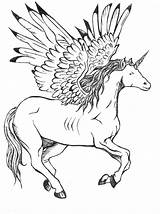 Pegacorn Unicorns Winged Pre10 Zip sketch template