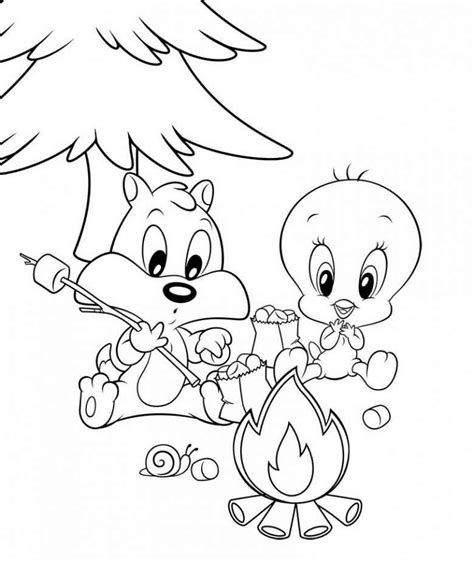 cartoons baby looney tunes coloring pages png  file