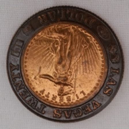 liberty bronze twenty dollar vegas token collectibles