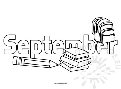 coloring pages kids september coloring page