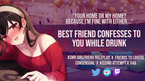 [asmr Rp] Your Drunk Best Friend Confesses Her Love 🍾 [confession