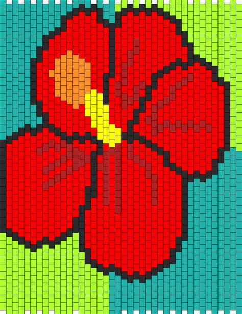 hibiscus flower bead pattern peyote bead patterns misc bead patterns