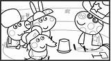 Peppa Pig Coloring Friends Pages Book Kids Markers Her Drawing Colours Colored sketch template
