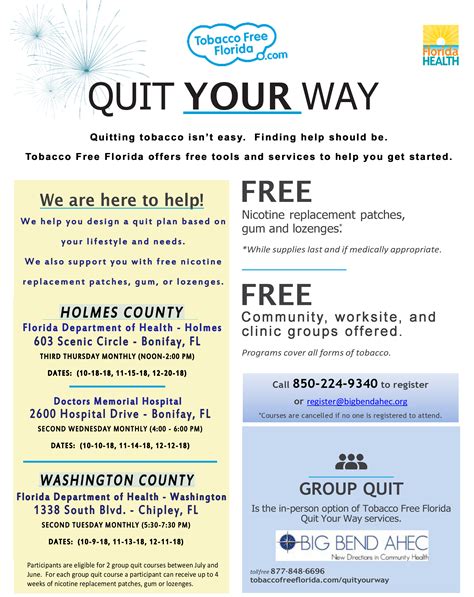 quit   tobacco cessation classes florida department
