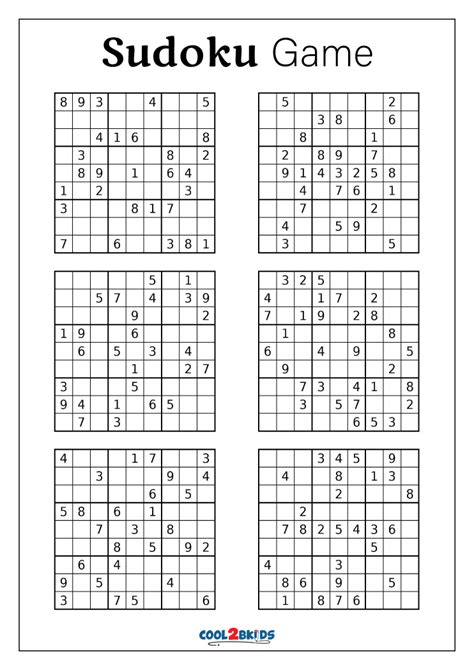 printable sudoku   page