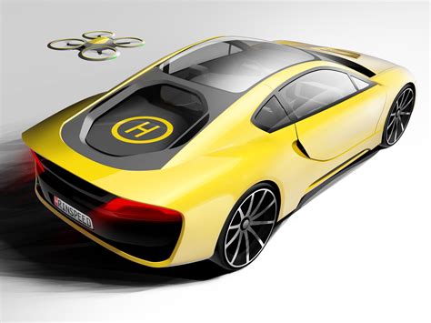 rinspeeds  driving concept car tos   drone    landing pad business insider