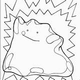 Ditto Pokemon Coloring Pages Template sketch template