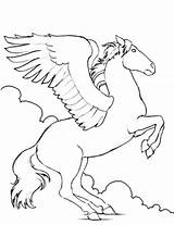 Pegasus Pobarvanke Pegaso Cheval Cavallo Volant Konji Creatures Malvorlage Pintar Konj Otroke Pegasos Lineart sketch template